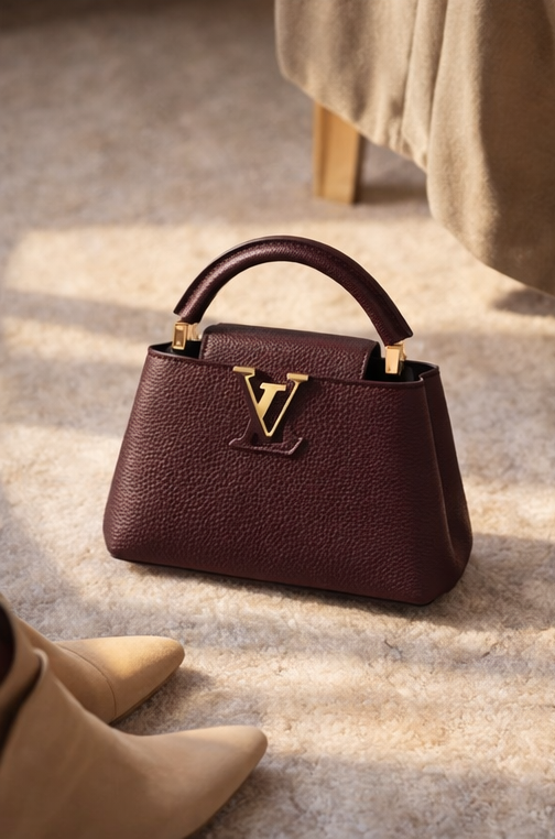 Capucines Mini Dark Burgundy