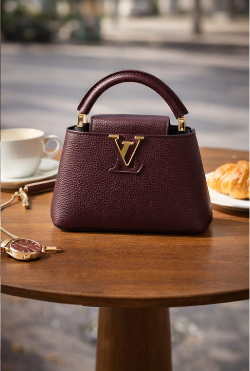 Capucines Mini Dark Burgundy