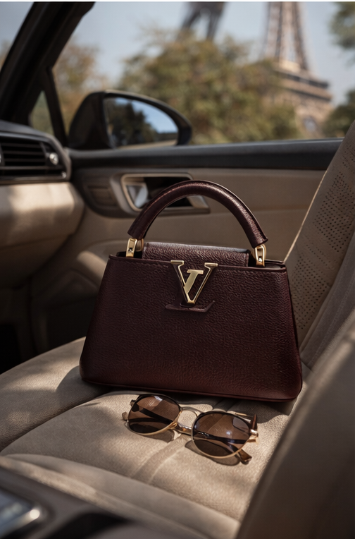 Capucines Mini Dark Burgundy