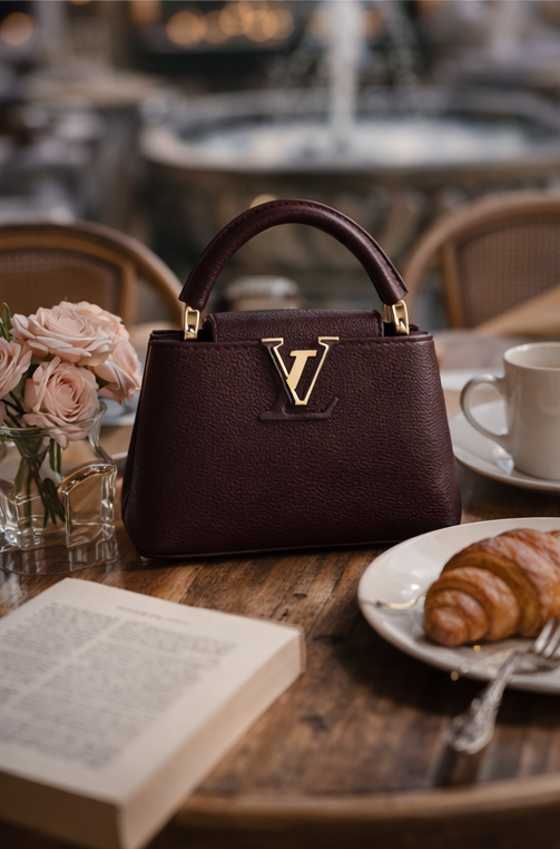 Capucines Mini Dark Burgundy