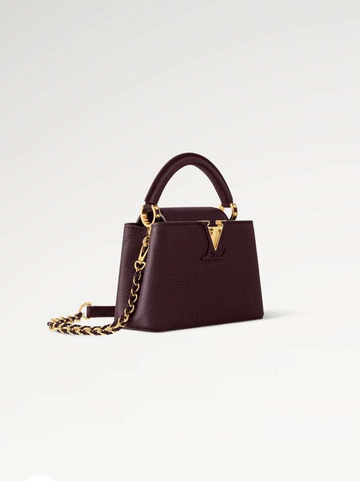 Capucines Mini Dark Burgundy