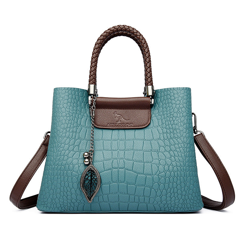 Elara Croc Leather Purse